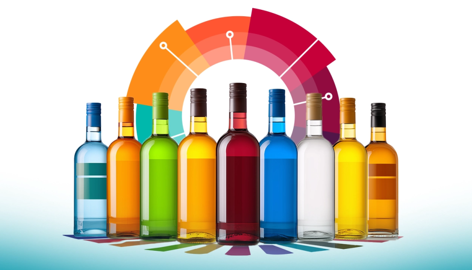 alcohol packaging color